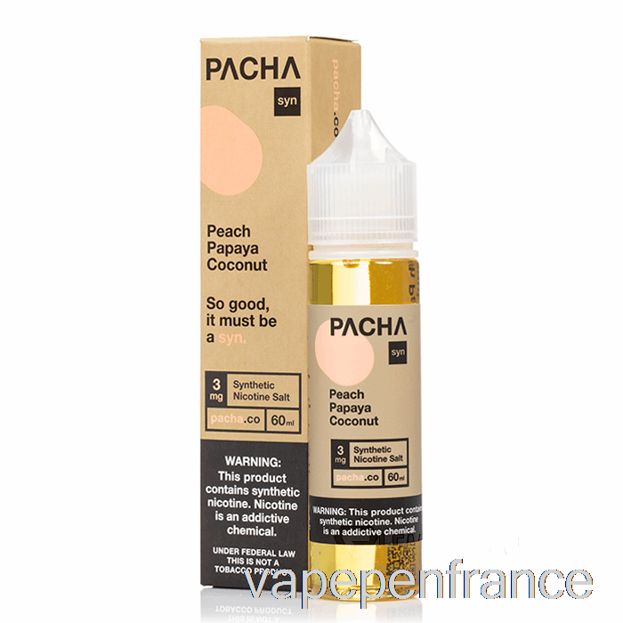 Crème De Noix De Coco Pêche Papaye - Pachamama - 60 Ml 0 Mg Stylo Vape